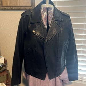 Brand New Banana Republic Leather Biker Jacket
